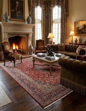 7' 1 x 10' 6 Kashan Wool Rug