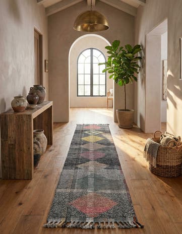 2' 6 x 12' 5 Hand Knotted Moroccan Wool Runner Rug