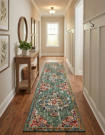 Green Carrington Runner Rug