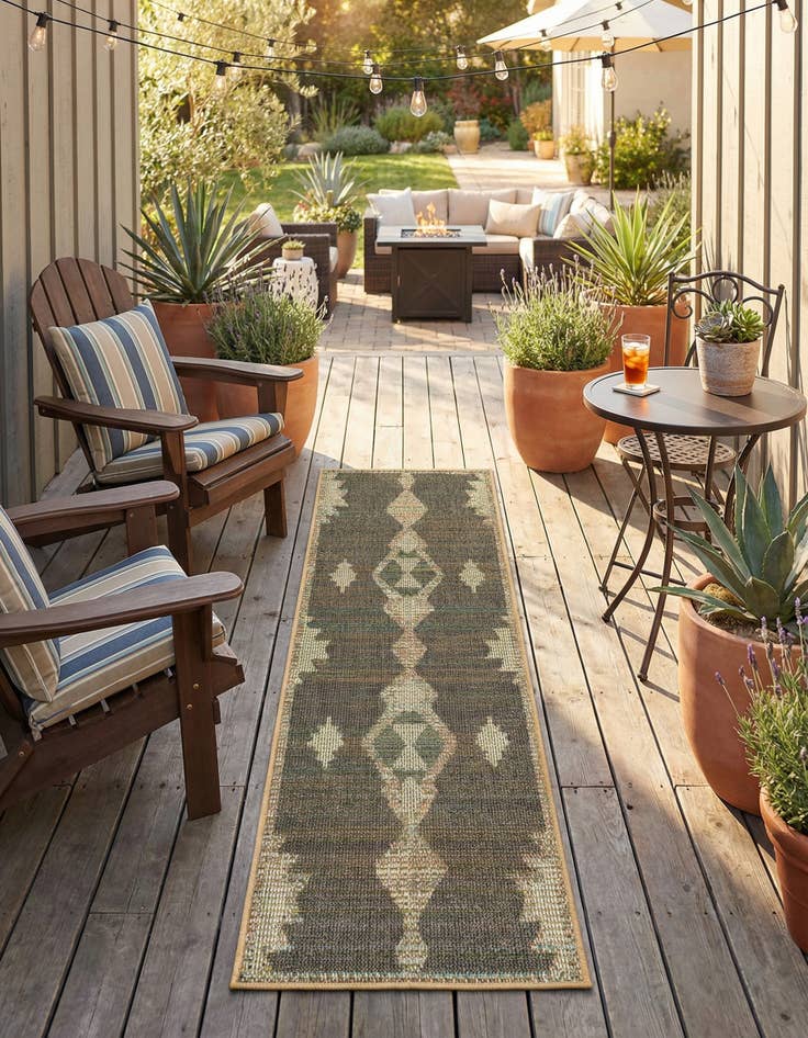 Detail image of 2' x 7' 10  Washable Baja Indoor / Outdoor Runner Rug