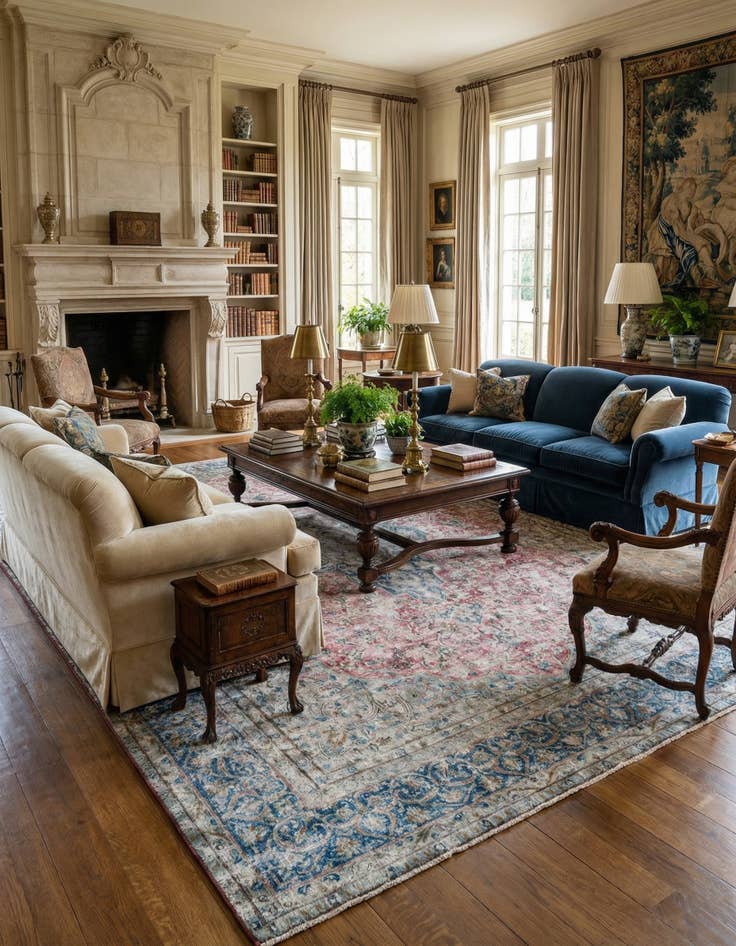 Detail image of 9' 11 x 12' 11 Vintage Royal Wool Rug