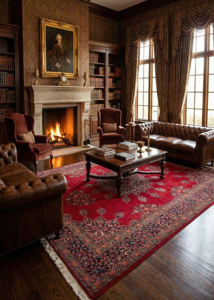 10' 6 x 13' 7 Hand Knotted Mashad Persian Wool Rug