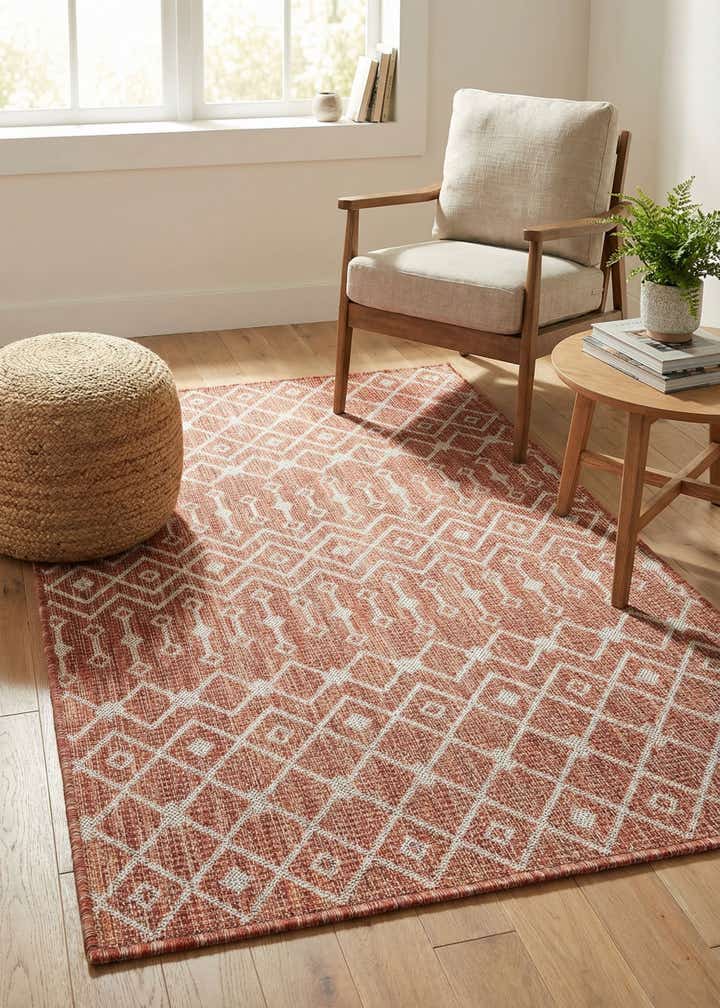 3' x 5' 3 Easy-Clean Trellis Indoor / Outdoor Rug