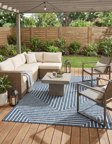 9' x 12' Easy-Clean Modern Indoor / Outdoor Rug