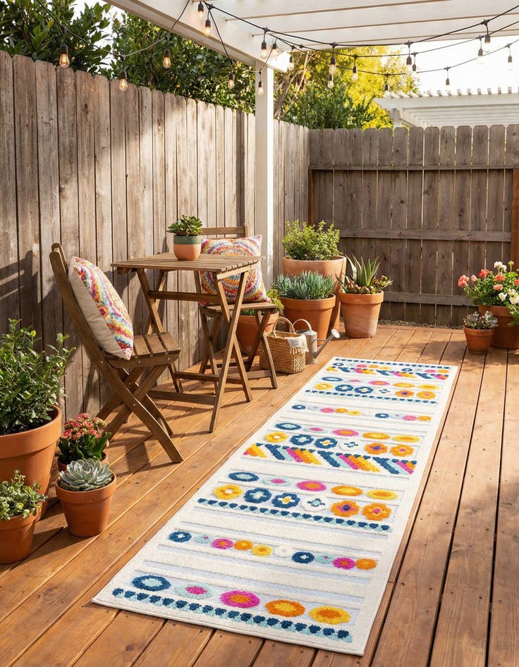 Detail image of 2' x 8'  Washable Aruba Indoor / Outdoor Runner Rug