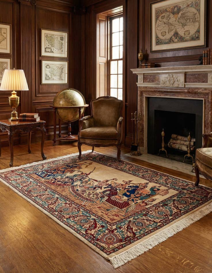 Detail image of 2' 2 x 3' 1 Hereke Silk Rug