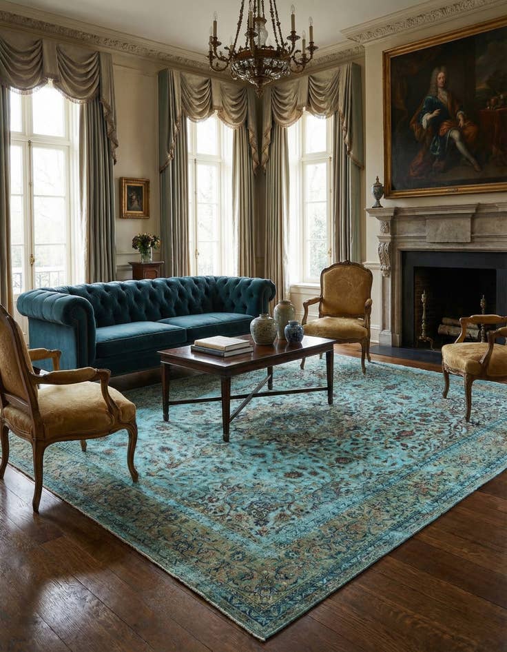 Detail image of 9' 9 x 13' 4 Vintage Royal Wool Rug