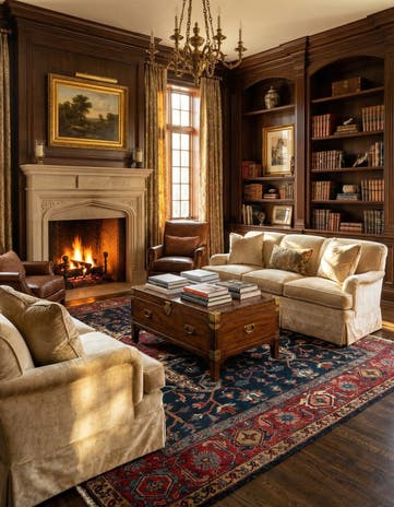 7' 11 x 10' Moghul Heriz Wool Rug