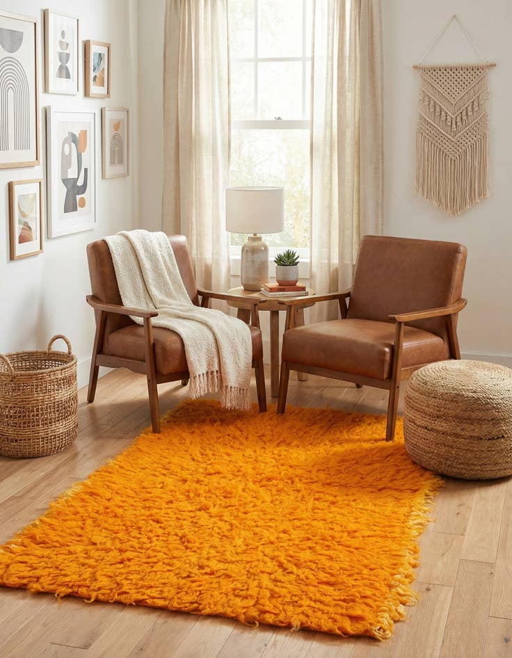 Detail image of 2' 1 x 4' 1  Hand Knotted Moroccan Wool Runner Rug