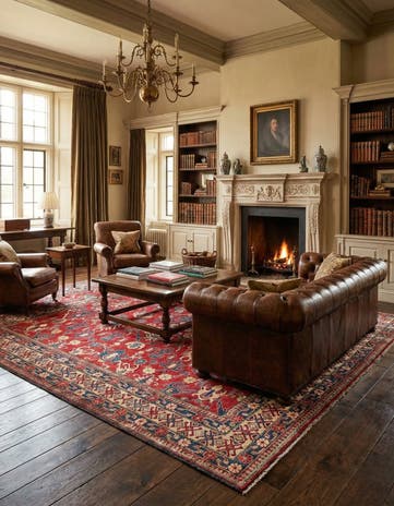 13' 9 x 17' 10 Hand Knotted Kazak Wool Rug