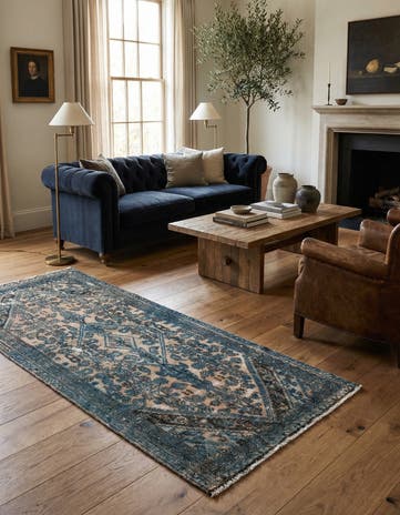 4' 8 x 8' 2 Hand Knotted Ultra Vintage Persian Wool Rug