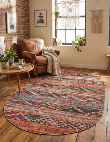 Washable Timeless Oval Rug
