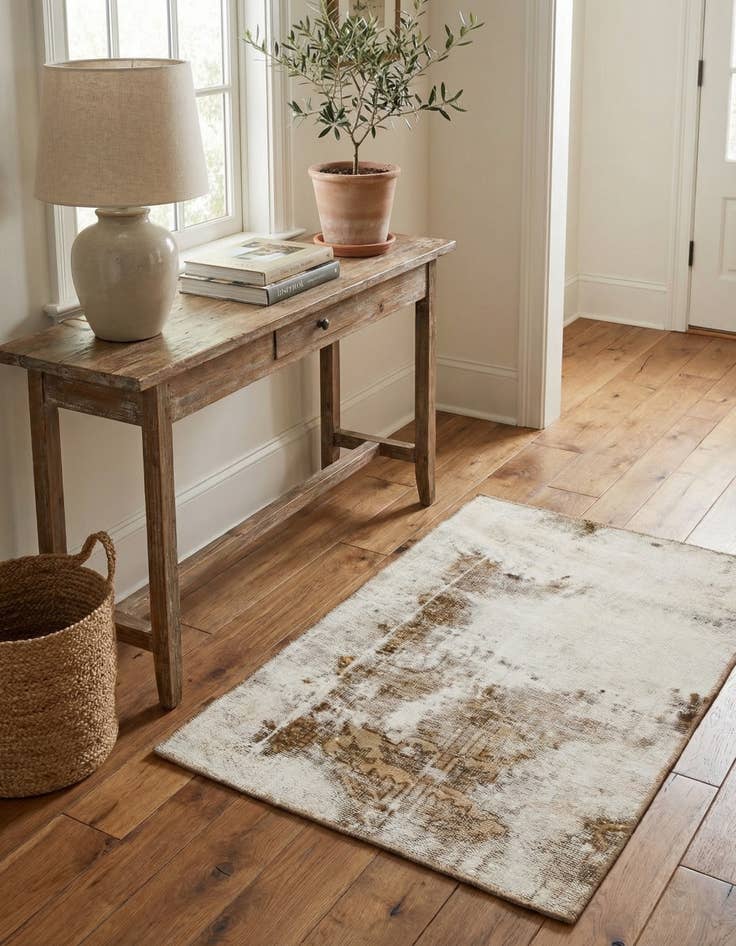 Detail image of 2' 10 x 3' 9  Hand Knotted Ultra Vintage Persian Wool Rug