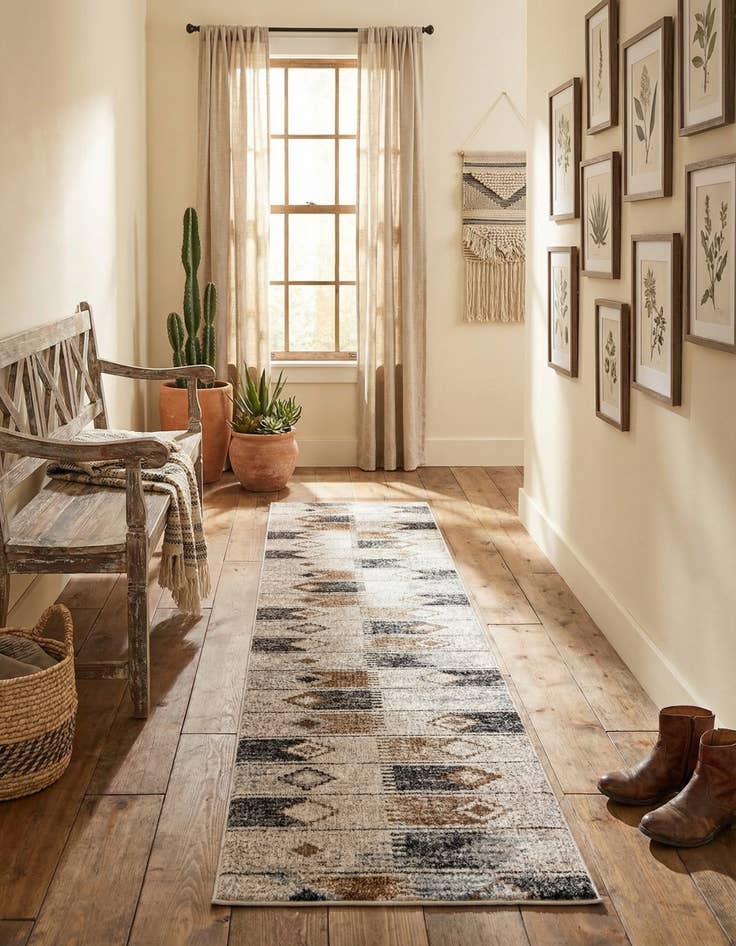 Detail image of  2' 7 x 12' Eco Southwestern Runner Rug