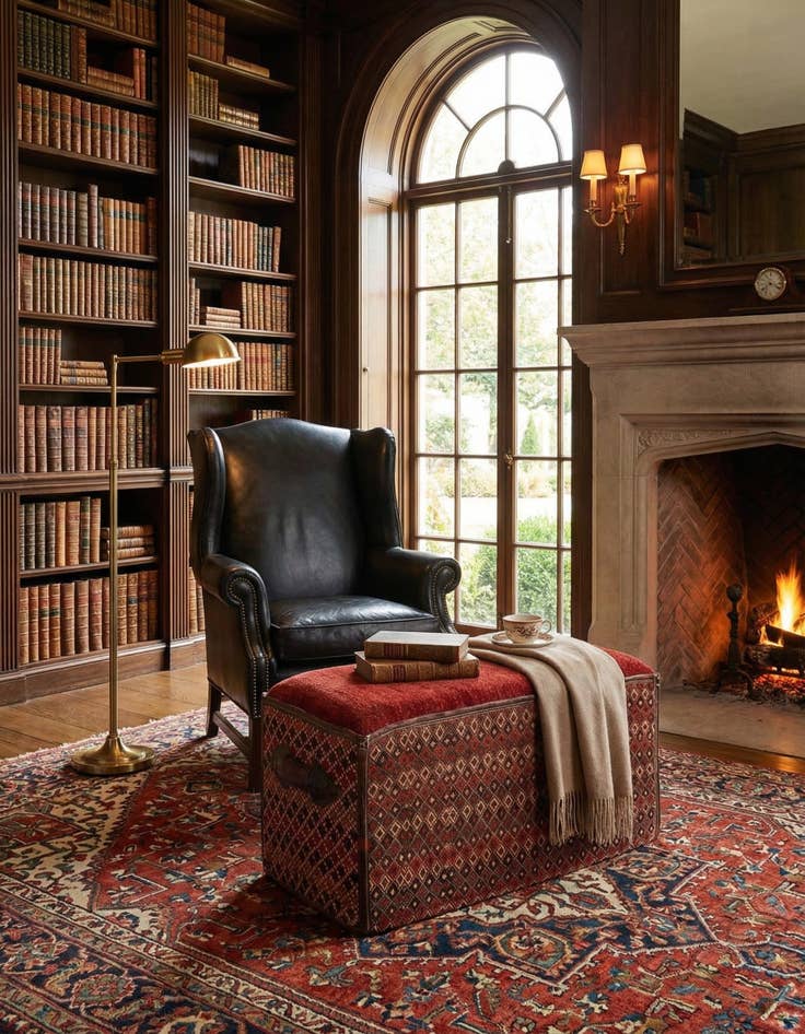 Detail image of 1' 5 x 2' 10  Hand Knotted Furniture Trunk