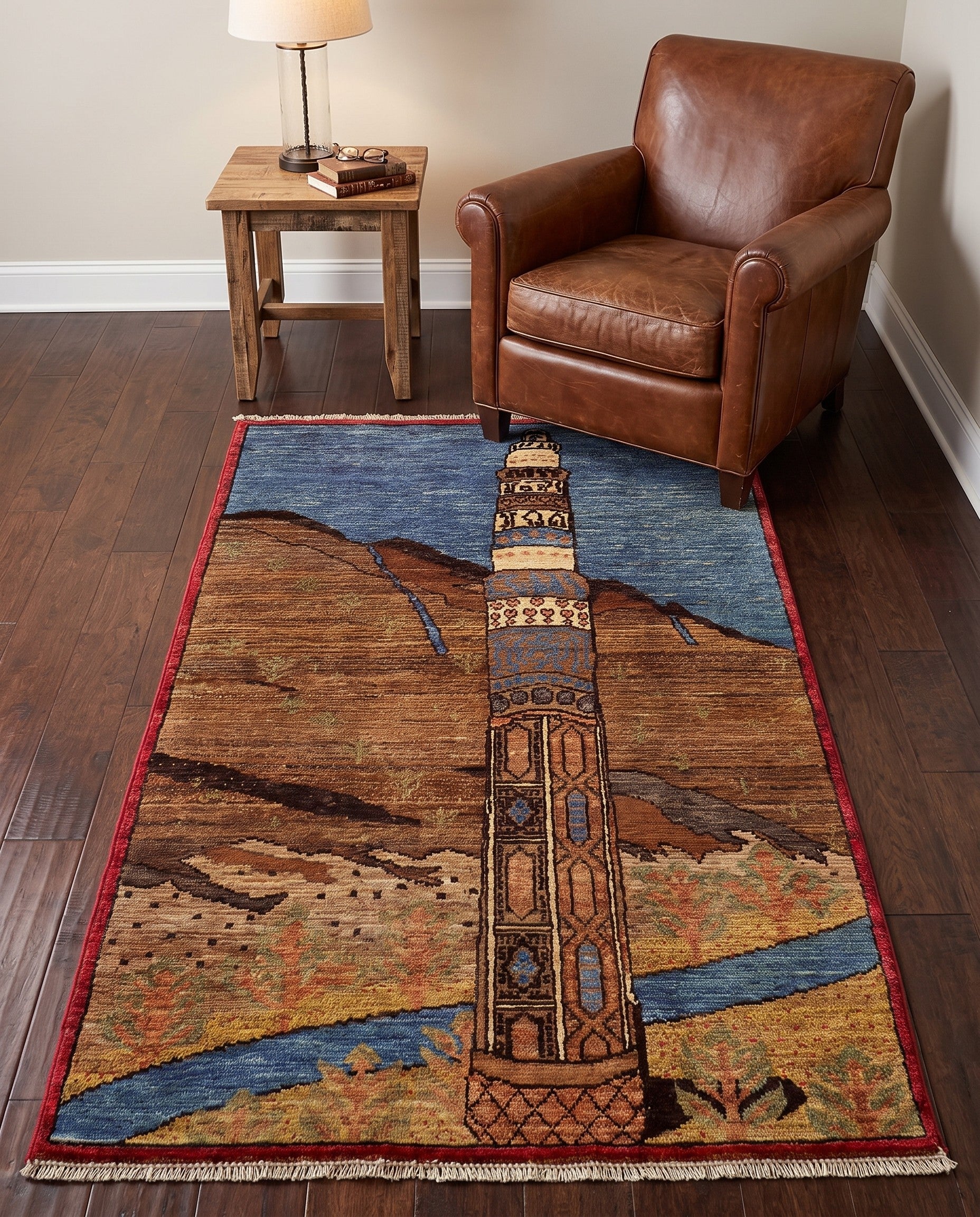 90cm x 140cm Hand Knotted Ziegler Modern Rug