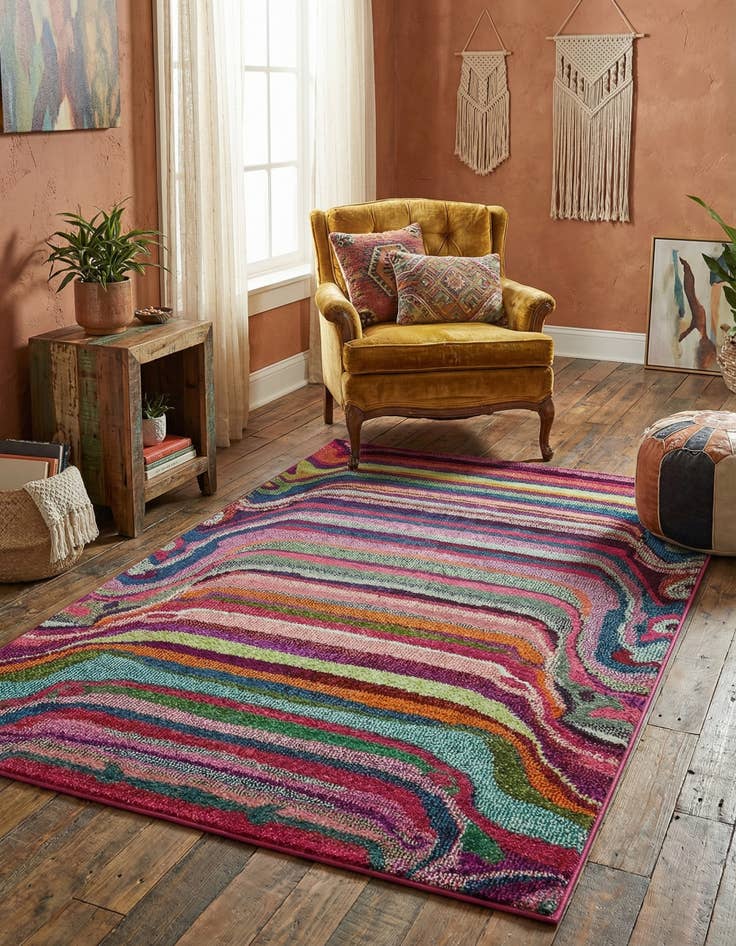 Detail image of  4' x 6'  Washable Theia Rug