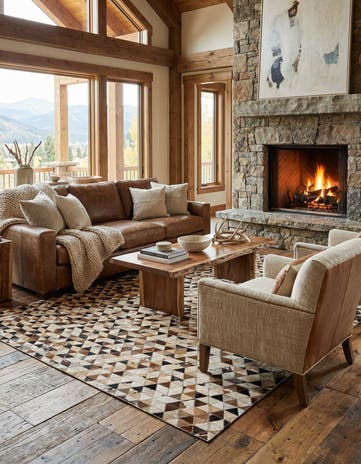 5' 1 x 7' 11 Cowhide - Patchwork Rug