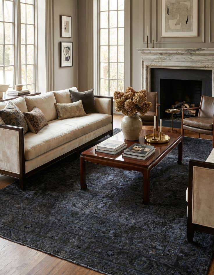 Detail image of 6' 5 x 9' 3  Hand Knotted Ultra Vintage Persian Wool Rug