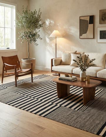 6' x 7' 8 Hand Woven Kilim Modern Wool Rug