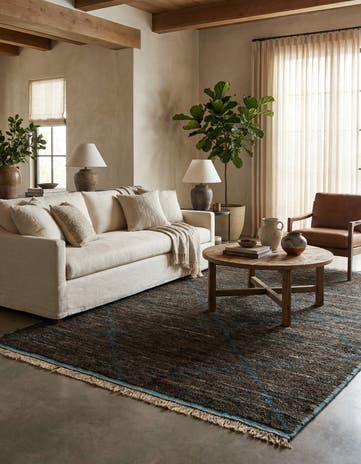 6' 3 x 9' 6 Hand Knotted Moroccan Wool Rug