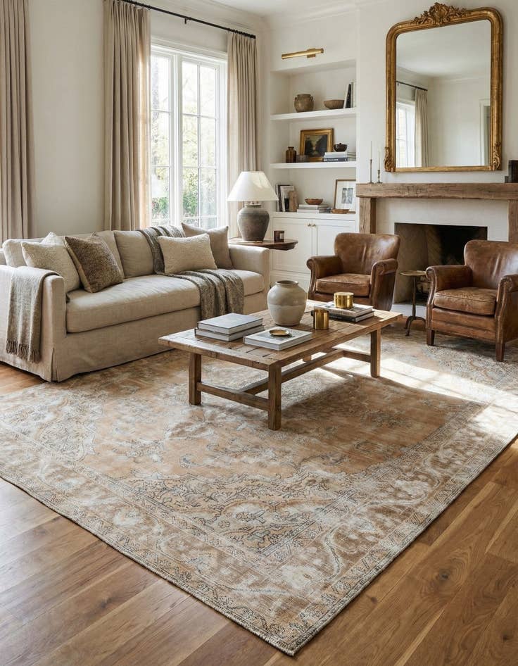 Detail image of  8' 2 x 10' 10  Hand Knotted Ultra Vintage Persian Wool Rug