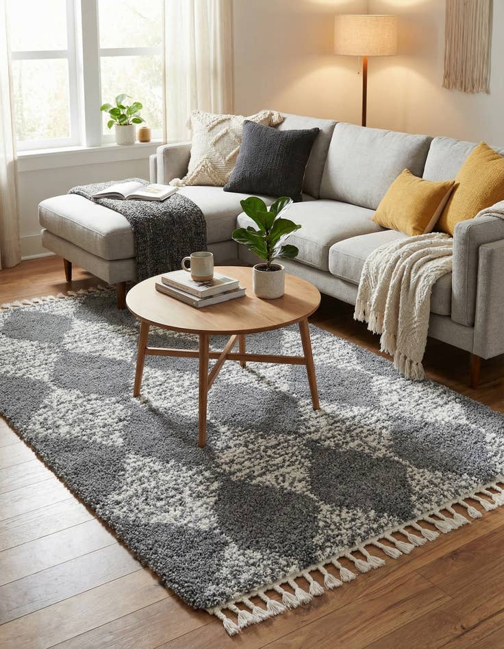 Detail image of 5' 3 x 8' Serenity Shag Rug