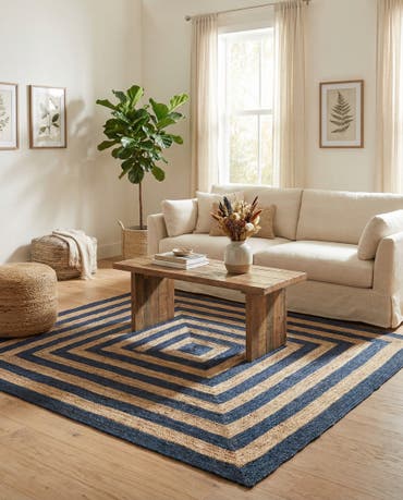  10' x 10'  Hand Braided Jute Square Rug