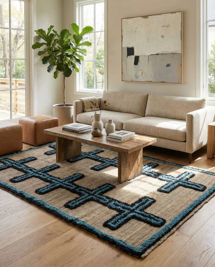 4' 10 x 7' 1 Hand Knotted Darya Wool Rug