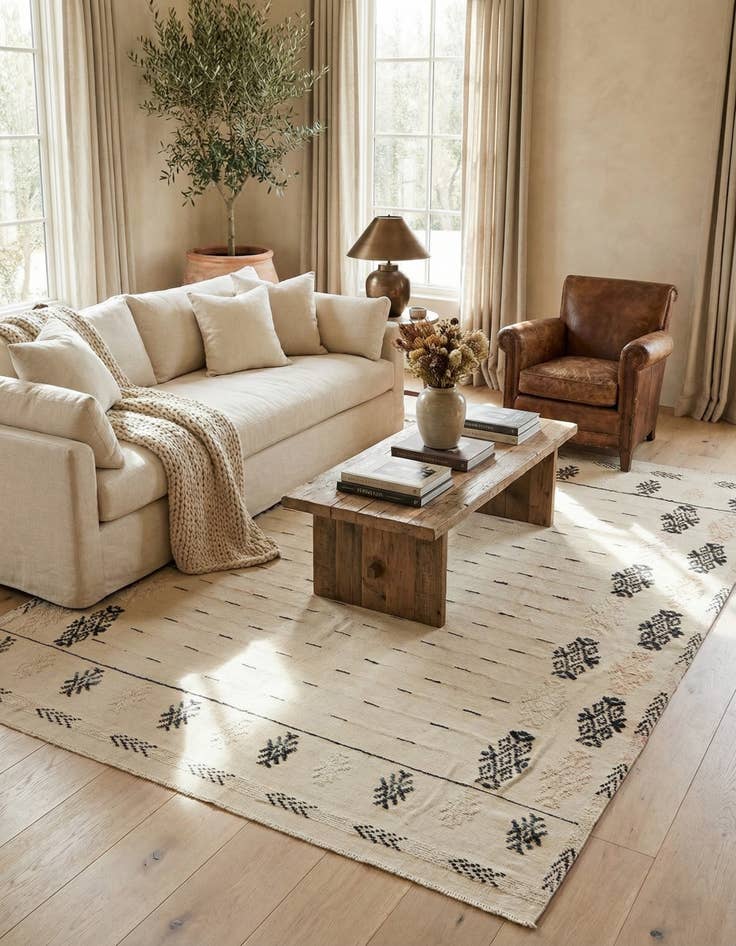 Detail image of 7' 8 x 10' 4  Hand Knotted Darya Wool Rug