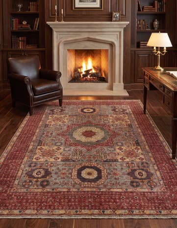 5' 1 x 6' 8 Hand Knotted Mamluk Ziegler Rug