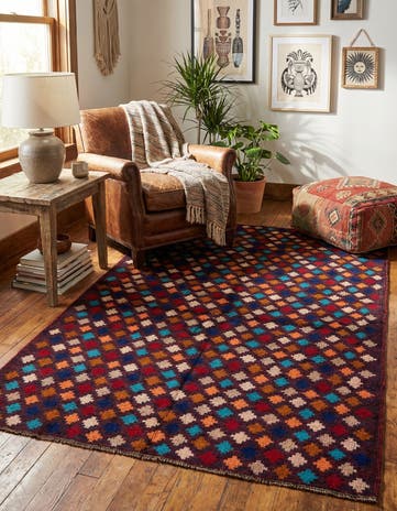 3' 8 x 6' 2 Hand Knotted Balouch Wool Rug