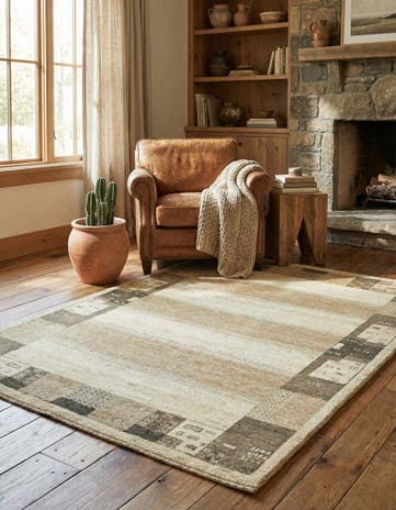 4' x 6' Hand Knotted Kashkuli Gabbeh Wool Rug