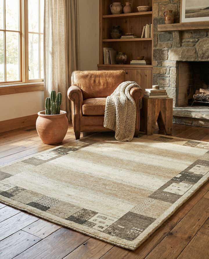 4' x 6' Hand Knotted Kashkuli Gabbeh Wool Rug