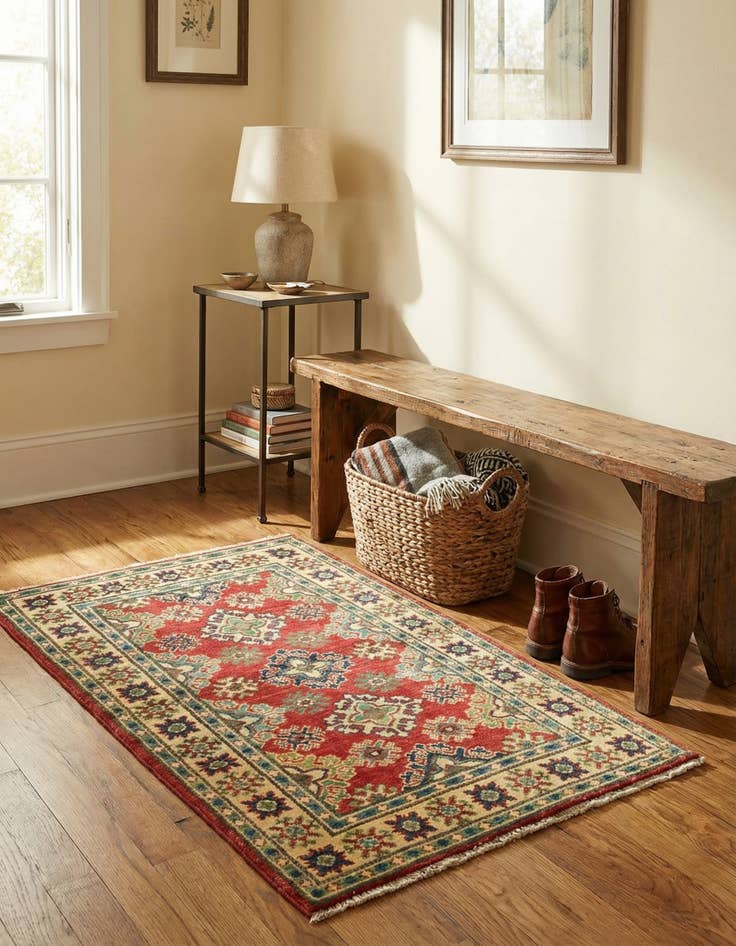 Detail image of 2' 6 x 4' 3  Hand Knotted Kazak Rug