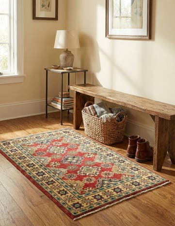 2' 6 x 4' 3 Hand Knotted Kazak Rug