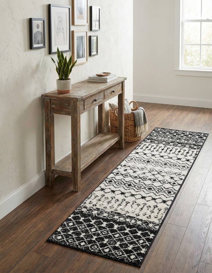 Detail image of  2' x 8' Moroccan Trellis Runner Rug