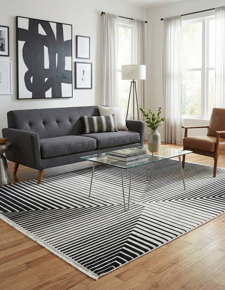 Detail image of  5' 3 x 8' Milano Rug