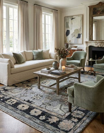 8' 3 x 10' 4 Hand Knotted Oushak Wool Rug