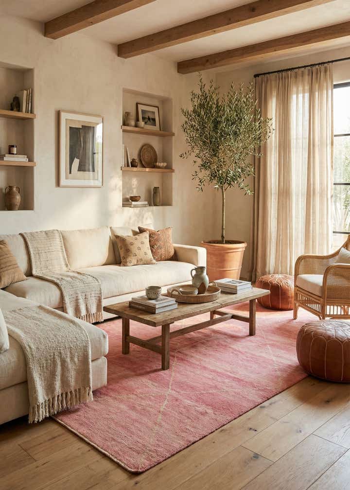 5' 6 x 8' 5 Hand Knotted Moroccan Wool Rug