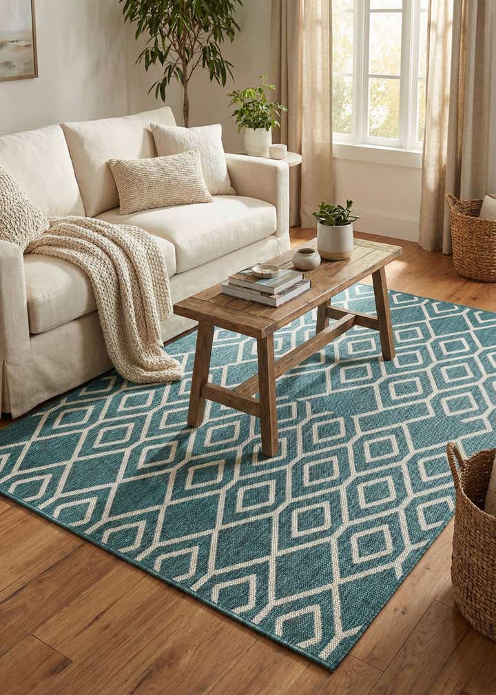 5' 3 x 8' Easy-Clean Jill Zarin Turks and Caicos Indoor / Outdoor Rug