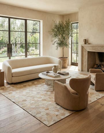 5' 4 x 7' 5 Cowhide Rug