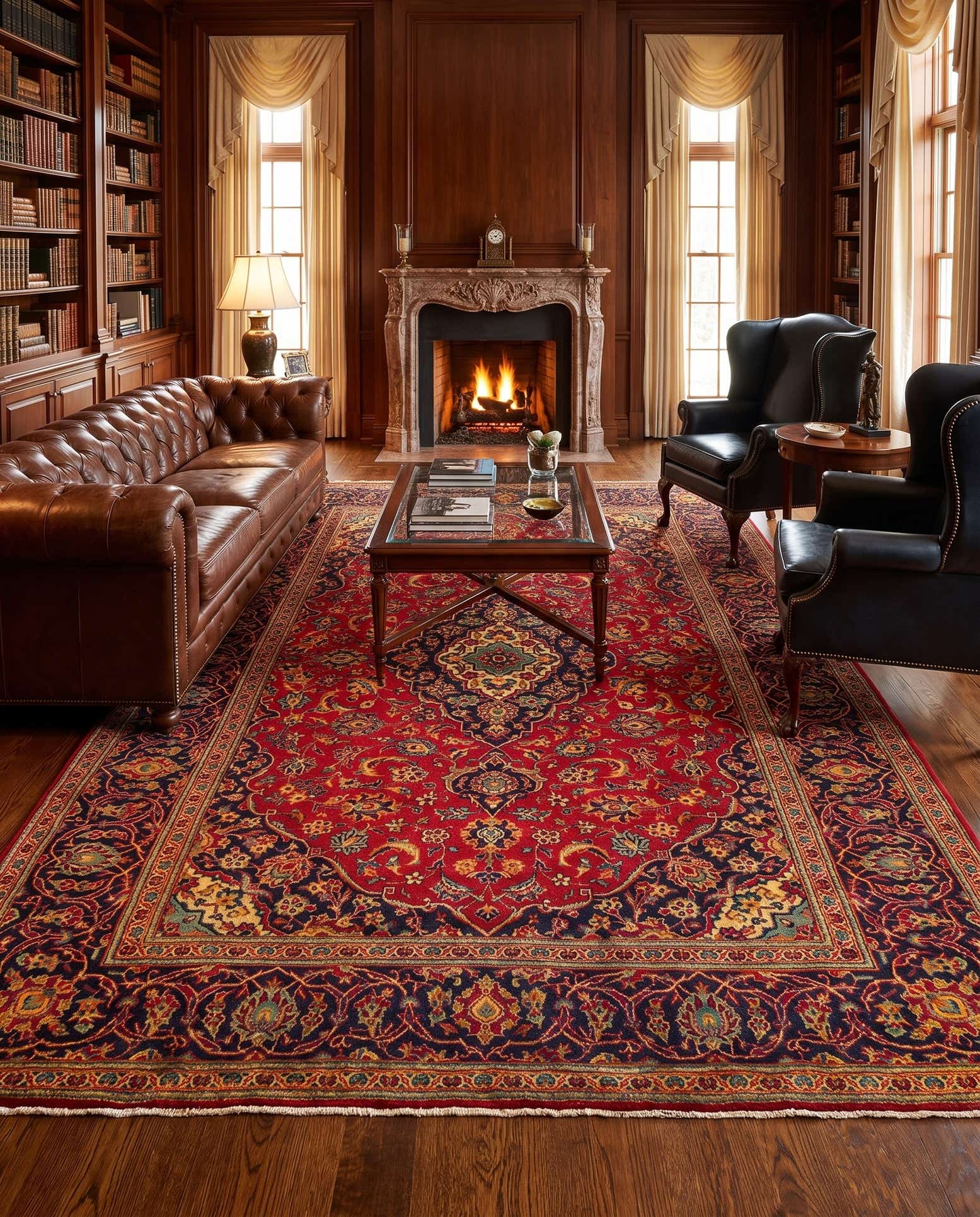 240cm x 370cm Kashan Tapis