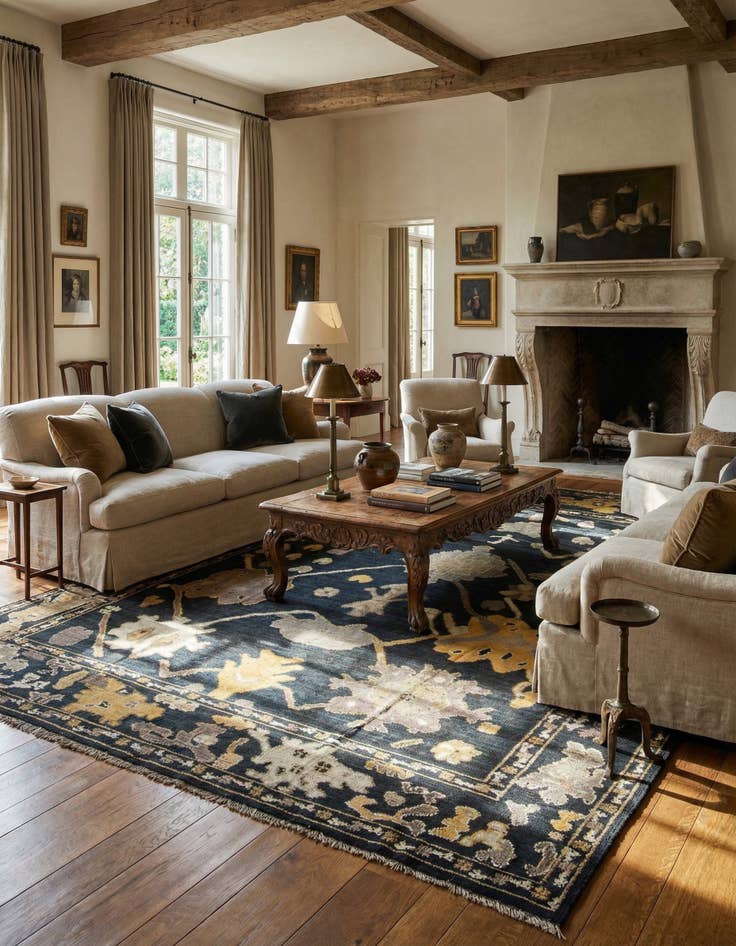 Detail image of 10' 3 x 14'  Hand Knotted Darya Wool Rug