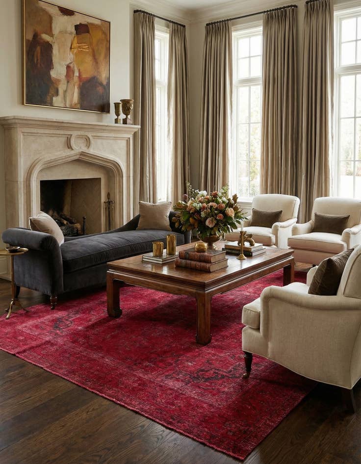 Detail image of 9' 10 x 12'  Hand Knotted Ultra Vintage Persian Wool Rug