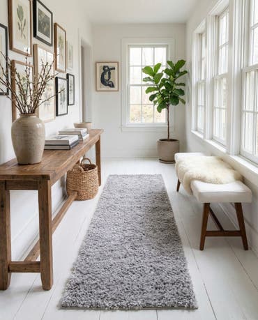  2' 7 x 20' Zermatt Shag Runner Rug