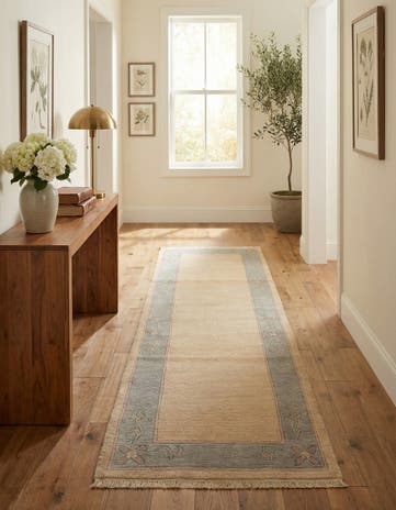 2' 7 x 11' 3 Hand Knotted Tibet Wool Runner Rug
