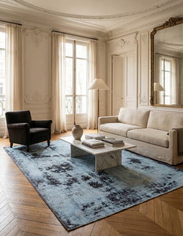 7' x 9' 2 Hand Knotted Ultra Vintage Persian Wool Rug