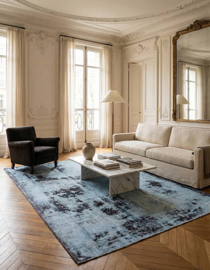 Detail image of  7' x 9' 2  Hand Knotted Ultra Vintage Persian Wool Rug