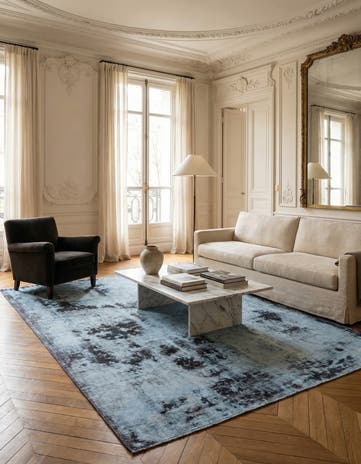 7' x 9' 2 Hand Knotted Ultra Vintage Persian Wool Rug